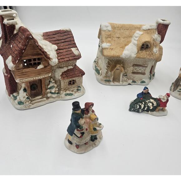 Vintage Ceramic Lighted Village House Of Lloyd Christmas Around The World 54-764 - Picture 7 of 16
